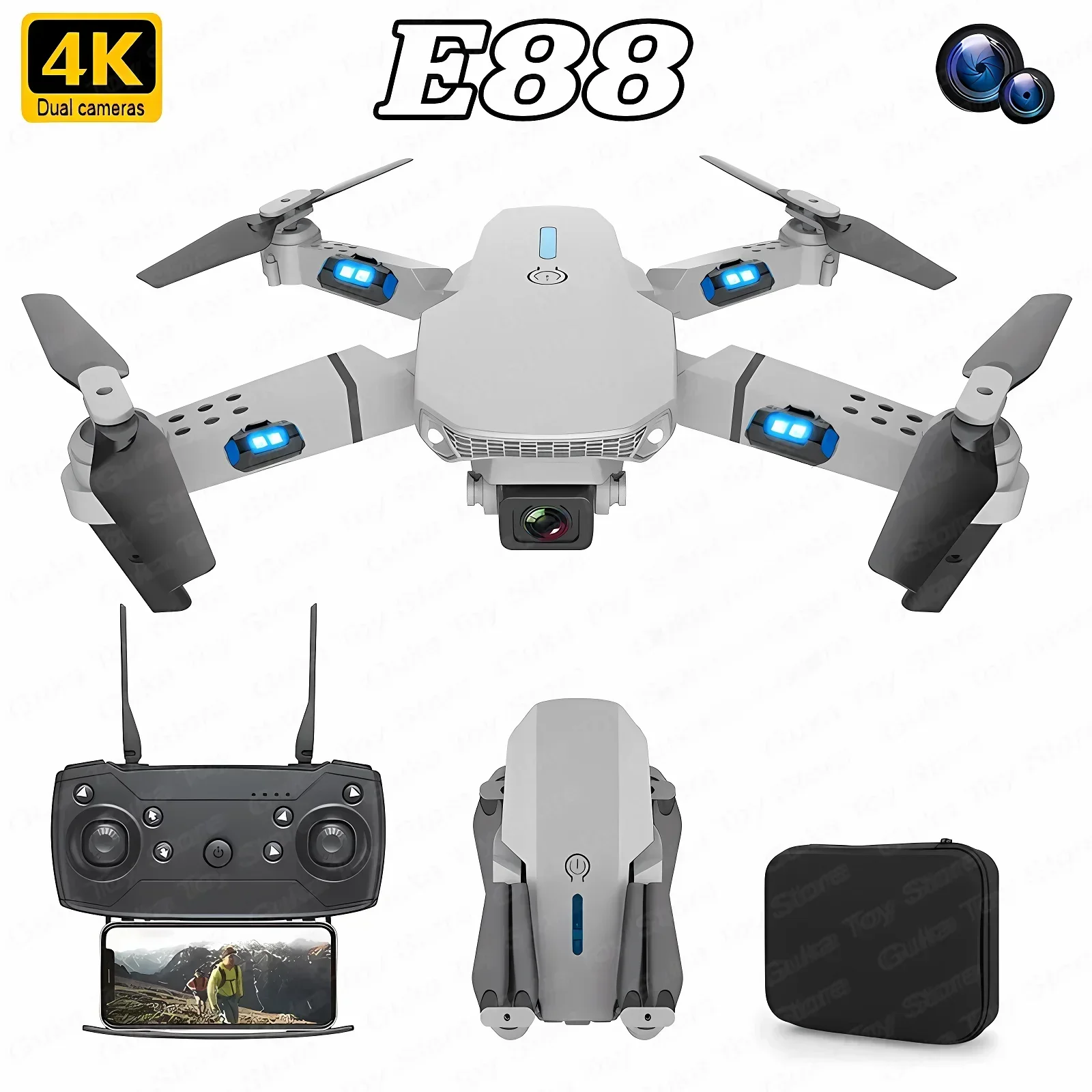 Drone Ae Rc - E88 Pro WIFI FPV Drohne Weitwinkel