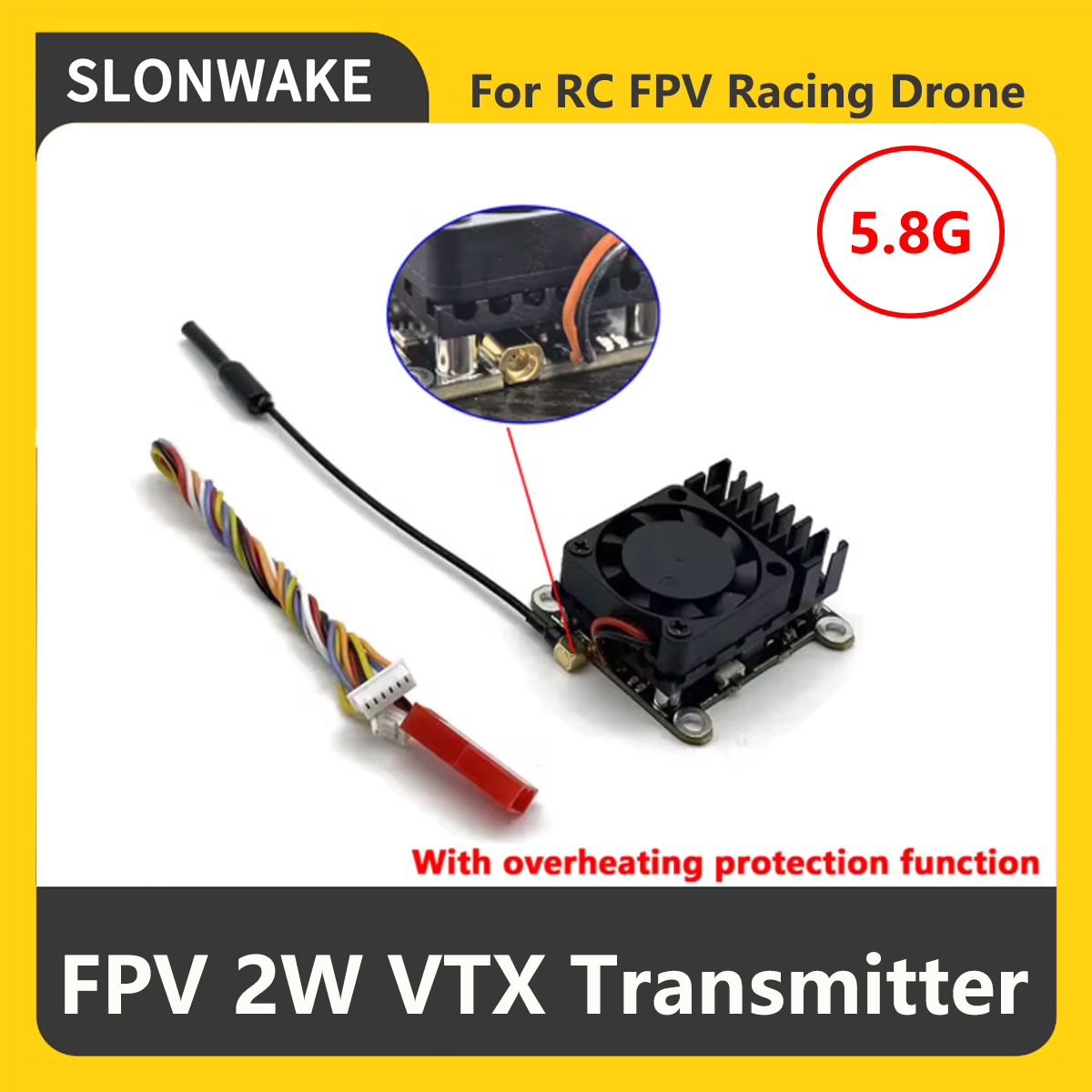 SLONWAKE 5.8G 2000mW FPV VTX S – Drone Rc Accessories Bewertung und Preis