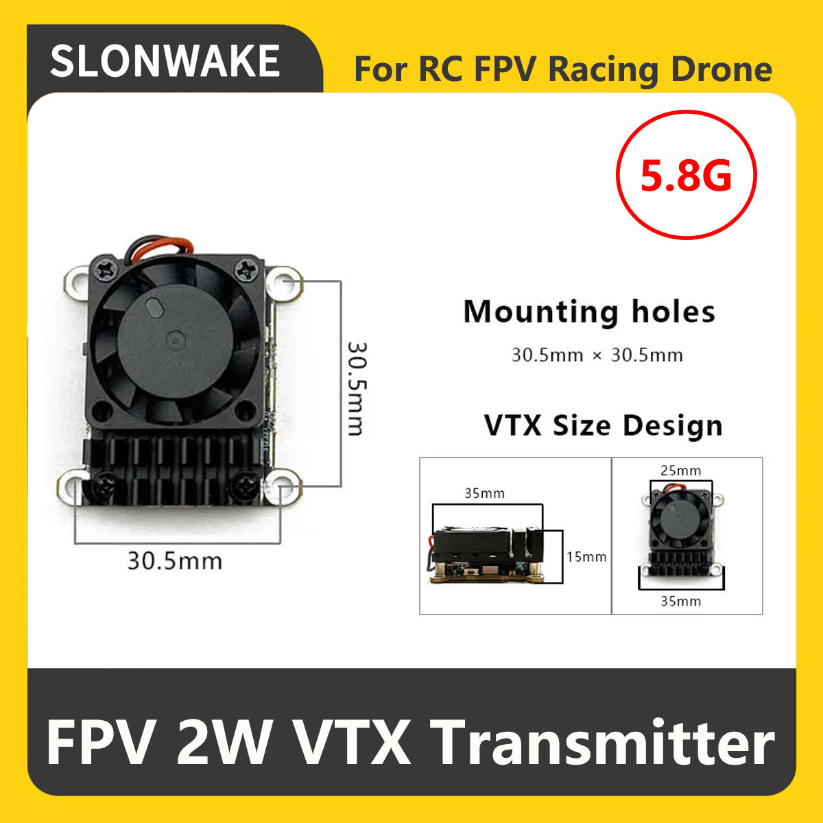 SLONWAKE 5.8G 2000mW FPV VTX S – Drone Rc Accessories Bewertung und Preis